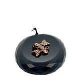 14k Rose Gold Onyx / Seed Pearl 1870's-1915 Vintage Victorian Mourning Picture Frame Pendant